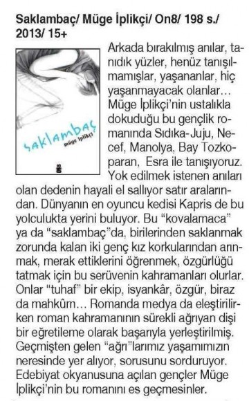 21.11.2013 Cumhuriyet Kitap-saklambac